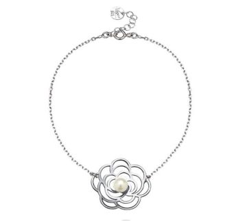 Armband Perle rhodiniert